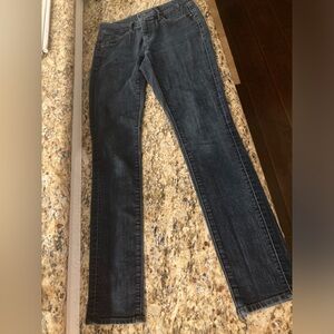 Anne Taylor Loft high waist skinny jeans legging. Dark blue jeans.
